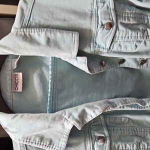 CHICOS lightweight womens Corduroy jacket size 3